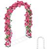 YRHome Arco per rose in metallo, stabile, 192 x 38 x 240 cm, per rose e piante rampicanti, per giardino, decorazione di nozze, colore nero