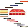 Generic Mantovana di ricambio per tenda da patio con bordo dritto, striscia in tela per tenda da sole, mantovana anteriore di ricambio per tettoia da esterno per finestre(Red Yellow,460cm)