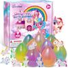 Qivatex Bombe da bagno a forma di unicorno con giocattolo a sorpresa | 9 bombe da bagno in schiuma, set regalo per ragazzi e ragazze, regalo di compleanno, calendario dell'Avvento