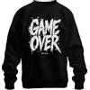 Printera Felpa divertente con scritta Game Over Gamer Gamer | Console per videogiochi Arcade Nerd Geek Controller Splatter Distressed Urban Pennello Scrittura Compleanno PC