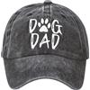 Hatwell Cappellino da baseball regolabile da uomo con scritta Dog Dad, colore nero, Nero , Taglia unica