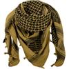 OUTDOOR WORLD BE ACTIVE Outdoor World, sciarpa Shemagh dell'esercito arabo dell'OLP, scaldacollo Keffiyeh, turbante arabo con nappa, 110 cm x 110 cm, sabbia, Taglia unica