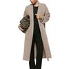 Generic Maxi cardigan da donna aperto sul davanti oversize in maglia con risvolto cappotto con tasche autunno inverno caldo cappotto 2026