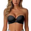 Generico Reggiseno a Fascia Donna Senza Spalline con Chiusura Frontale e Spalline Rimovibili, Invisibile Senza Ferretto Modellante Push Up per Abiti e Scollature Estive, Taglie S-XXL