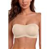 SHEKINI Donna Reggiseno Senza Spalline Reggiseno Schiena Scoperta Reggiseni Senza Ferretto Push up Imbottito Brassiere Top Senza Cuciture