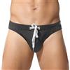 SEAUR Slip da bagno da uomo, sexy, a vita bassa, traspirante, ad asciugatura rapida, per sport acquatici, taglia S-XL, Nero , XL