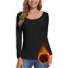SERSARY Maglia Termica Donna Manica a 3/4 - Maglie Termiche Manica Lunga Girocollo - Intimo Termico Invernale - Magliette Maniche Lunghe Donna Traspirante - Abbigliamento Senza Cuciture