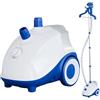DUMOS Piastra a vapore verticale 1500 W di potenza, serbatoio da 1,7 l per 55 min di vapore continuo, si riscalda in 45 secondi, ruote rotanti per la mobilità, efficace rimozione delle pieghe per vestiti,