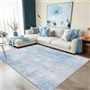 WUTONG Tappeto Salotto 160x200cm,Blu Moderno Tappeto Camera da Letto | Morbido Lavabile,Astratto Pelo Corto,Antiscivolo per Soggiorno Ufficio Cucina