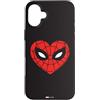 Marvel Custodia per iPhone 16 Plus Marvel Spider-Man - Maschera a forma di cuore per San Valentino anni Sessanta