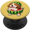 Cute Beagle Watermelon Summer Cartoon Do Cartone animato estivo Beagle anguria PopSockets PopGrip Adesivo