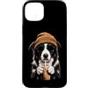 Vintage Border Collie Iced Coffee Funny Custodia per iPhone 15 Plus Border Collie bere caffè freddo divertente cane hipster