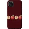 Garden Fruit Custodia per iPhone 11 Pro Max Motivo vintage con mela rossa con fila di frutta cottagecore