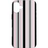 Y2K Retro Aesthetic Stripes Pattern Desi Custodia per iPhone 16 Plus Y2K Rosa Bianco Nero Strisce Retro Vintage Modello Estetica
