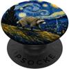 Colorful Raccoon Creazioni Naturali Raccoon Sognante: Arte Animale Fantasiosa PopSockets PopGrip Adesivo