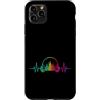Headphones DJ Hip Hop EDM Electronic Mus Custodia per iPhone 11 Pro Max Heartbeat Headphone Tie Dye Sound Lover Engineer Producer DJ