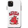 Birthday Ladybug Lovers Custodia per iPhone 11 Pro Max Questa coccinella è 4 anni 4 anni 4 ° compleanno ragazza famiglia