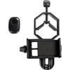 Celestron 81037 Adattatore universale per smartphone per digiscopia e astrofotografia/telecomando Bluetooth Collega la fotocamera dello smartphone a un oculare per catturare immagini e video, nero