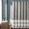 Lush Decor, Nantucket 16T004620 - Tenda da doccia con frange in cotone tinto in filo, 183 x 183 cm, colore: grigio