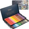 MARCO Matite colorate per adulti da colorare, set professionale solubile in acqua, 72 colori, matite in legno in scatola di ferro, con pennello e affilatrice (set da 72 pezzi)