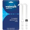 Waterpik DT100E - Punte di ricambio per protesi dentarie per impianti di ricambio, trasparenti, 2 pezzi