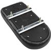 Axorafow Sella posteriore per mountain bike e e-bike, larghezza 32 cm x 15 cm, in pelle PU con schienale in acciaio ad alto tenore di carbonio, montaggio a vite, fascia elastica di montaggio nero
