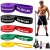 DoubleCare Elastici Fitness, Set Bande Resistenza/Fasce per Trazioni,Unisex | Elastici Fitness con Custodia per Palestra, Yoga, Fisioterapia, Panca, Ideali per Migliorare la Mobilità e la Forza Muscolare