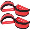FOYTOKI 2 Paia Cinghie per Pedali Bicicletta R e golabili, Leggere | Nylon Rosso, Uso Versatile su Pedale e Bici, Fissaggio Sicuro Fascia Robusta