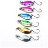 Generico Kit Pesca 6 Spoons Cucchiaini Ondulanti con Amo Singolo Trout Area 2,5 gr | Lisci, Pesca a Trota, Amo Singolo, Set da 6 Pezzi, 2,5 gr