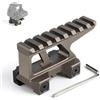 GLECTICAL Supporto Riser Picatinny Guida, per Mirini Red DOT T-1/T-2 | 1,76 pollici alta Rialzo per Ottica, Base di Montaggio Tattica, Supporti Rialzati Tattica, per Guida 20mm Picatinny,Marrone