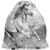 P A S O Sacca sportiva per bambini, 36 x 32 cm, colore: grigio