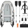 AQUASTIC DS Hybrid Gommone per 4 persone con fondo Drop-Stitch | 300 x 155 cm, portata 360 kg, camere d'aria 3+1 e specchio rinforzato per fuoribordo fino a 15 CV