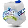 Kosmetex Tanica per acqua da 25 l, senza BPA e per alimenti, tanica per acqua, 25 litri, per campeggio, giardino, commerciale e casa, robusta Made in Germany