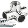 Generic Adattatore per staffa in acciaio inox a 4 vie | Montaggio corrimano per barche pesanti per navi yacht pontili esterni Sistemi di guardavia Costruzione di strutture Ringhiera