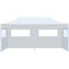 Generic Tenda pieghevole per feste con pareti laterali, 3 x 6 m, in acciaio bianco