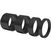Jrpzcv 4 Pezzi/Set 5/10/15/20 Mm Cuffia nel Lega di Alluminio Distanziale Stelo 28.6Mm Tappo Rondella Forcella per Bici da Strada Ciclismo, Nero