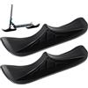 SEWACC 2 pezzi neve scooter sci slitta kit di conversione scooter sabbia pieghevole skate board all'aperto neve scooter slitta attacco sci per esterno nero