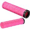 Supacaz Grizips manopole dual density lock-on rosa fluo (Manopole Mtb) / Grizips lock-on dual density rubber grips neon pink (Knobs Mtb)