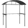 Generic Gazebo con ripiani, Antracite, 220 x 115 x 230 cm, Acciaio