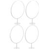 Alipis 4 Pezzi Portapalloni da Parete in Ferro per Calcio e Rugby, Bianco | Design Semplice ed Elegante, Installazione Facile, Salvaspazio, per Palestra e Impianto Sportivo