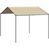 Generic Baldacchino da giardino 4 x 4 m in poliestere e acciaio, beige | Poliestere impermeabile con rivestimento in PA, telaio in acciaio verniciato a polvere, facile da pulire