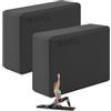 Tbintul 2 Pezzi Blocco da Yoga, 23 x 15 x 7,5cm Mattoncini da Yoga in EVA | Blocchi Yoga in Schiuma, Ideali per l'allenamento e lo Stretching, Mattoncini Yoga e Pilates Unisex -nero