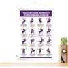Generic Sedia Taichi Grafico 16 Poses Istruttivo Pieghevole Tessuto