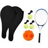 rockible Strumento per l'allenamento del Tennis in Rimbalzo per Allenatore di Tennis Allenamento di Tennis in Solitario per Bambini, Doppia Racchetta 3 Palline