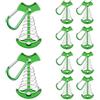 Ameble Patio Furniture Anchors For Wind, Deck Anchors For Patio Furniture, Tie Down - 10pcs Green Aluminum Alloy Fishbone Pegs With Spring Structure, Ideal Outdoor Deck, Wood Grille Camping & Rug Hold Downs