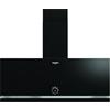 Whirlpool Cappa aspirante WHVA 92F LM K/Cappa da parete 90 cm/Cappa aspirante senza testa/EEK A/Modalità di scarico e ricircolo / 3 livelli di potenza con livello intensivo/vetro nero