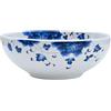 vidaXL Lavabo da Appoggio Bianco e Blu Rotondo Φ41x14 cm Ceramica