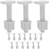 TOVINANNA 8 Paia Viti Fissaggio Sedile WC PP Bianco, Kit Riparazione | Ricambio per Bagno Domestico, Struttura Sgancio Rapido, Tassello Espansione, Montaggio Fai