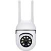 Gsrimgratoe 1080P 2MP Smart WiFi Fotocamera di Sorveglianza Fotocamera Fili Visione a Colori Interni Fotocamera di Sicurezza Domestica Spina UE