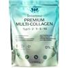 INTEROSA Collagene in Polvere 500 g - Peptidi di Collagene Tipo 1 2 3 5 10 - Com